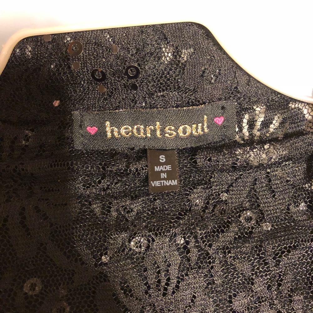 Black lace top with sequins - Picture 5 of 8